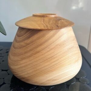 New Handmade Wooden Bowl with plate also Lid